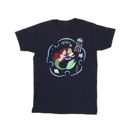 Disney Herr The Little Mermaid Läser En Bok T-Shirt 5XL Marinblå Navy Blue 5XL