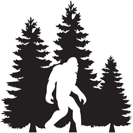 Bigfoot Trees Forest Vinyl Decal Sticker Car Truck Van SUV Windo
