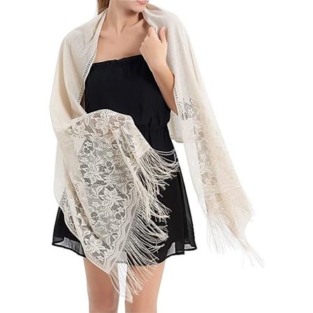 Dam Scarf Spets Scarf Pashmina Sjalar och Wraps för Kvinnor Scarfs för Kvinnor Bröllop