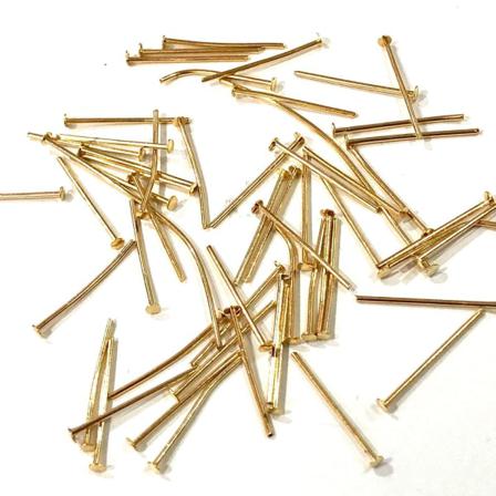 100 St Silverpläterade Hattpinnar Med Platt Hatt 18 Mm. Långa