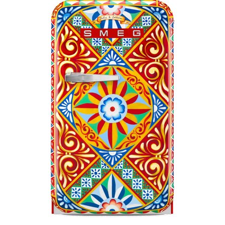 Smeg Fristående kylskåp Dolce & Gabbana Divina Cucina FAB5RDGC5 73 cm | Vitvaror > Kyl/Frysskåp | Bagaren och Kocken