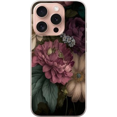 Apple iPhone 16 Pro Läpinäkyvä kuori Blommor