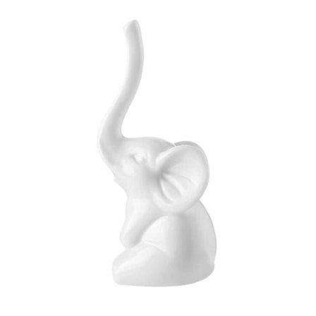 Porcelæns Elefant Statue Ringholder Yndig 4,5x12 cm til Kvinder Piger