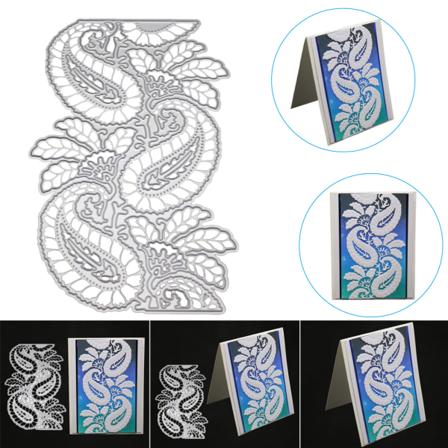 Skärverktyg i kolstål Pappersklippande stencilpräglingsverktyg för gör-det-själv scrapbooking Fotoalbum silver
