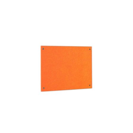 Recycled fire-retardant noticeboard, 900x600 mm, orange