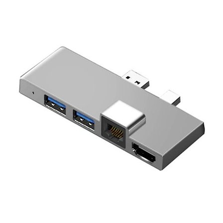Dockningsstation Hub för Surface Pro 4 5 6 med 4K -Kompatibel TF-kortläsare Gigabit Ethernet 2 USB [Db]