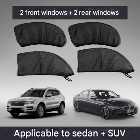 Pakke Vinduesvisir Universal For- og Bagrude Visir Stor Størrelse - Passer til de fleste køretøjer