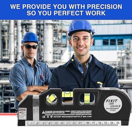 Laserniveau Horizon Opret 8ft Justeringsværktøj Standard Metrisk Lineal