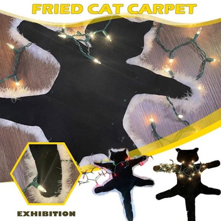 Dekorativ katt, dekoration, matta, hänge, ljusslinga dekoration