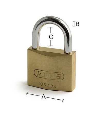 ABUS HENGELÅS 65/35 MESSING