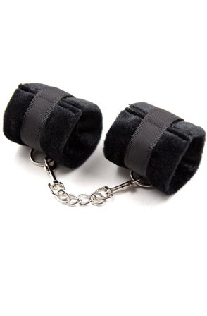 Fetish Fur Hand Cuffs Black - Woome.pl