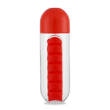 600ml vattenflaska plastkopp RÖD