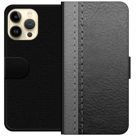 Apple Iphone 14 Pro Max Plånboksfodral Black & Grey Leather