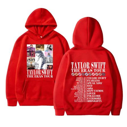 2023 julegave Taylor Swift Fans hættetrøje efterår og vinter Sweatshirt til mænd og kvinder julejakke red 3XL
