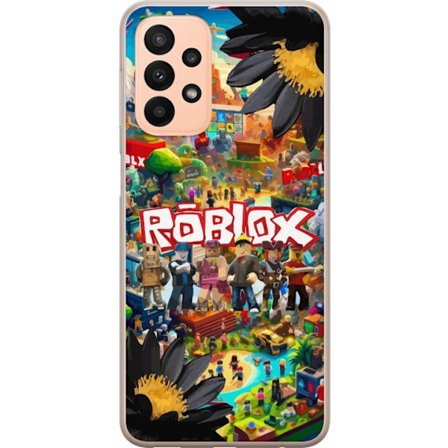 Kompatibelt Mobilskal till Samsung Samsung Galaxy A23 5G Roblox äventyrsvärld full av figurer, färgstarka spelmiljöer och actionfyllda byggvärlda