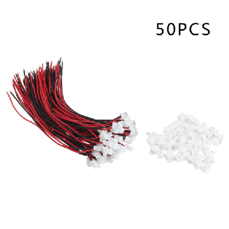 50 sarjaa Mini Micro JST 2.0 PH 2-nastainen liitinpistoke johdoilla Kaapelit 15cm/5.9in