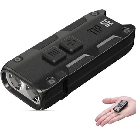 Mini Ficklampa - 700 Lumen LED - Uppladdningsbar USB C - Nyckelring, ZQKLA