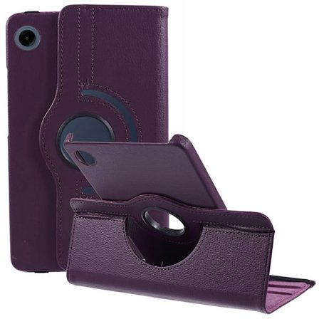 SKALO Samsung Tab A9 360 Litchi Suojakotelo - Violetti