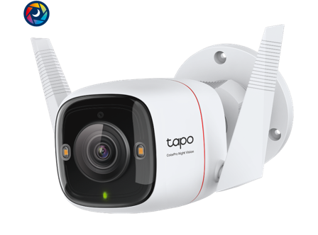 TP-Link Tapo C325WB ColorPro Outdoor Security Wi-Fi Camera 2K QHD 2688x1520 f/1.0