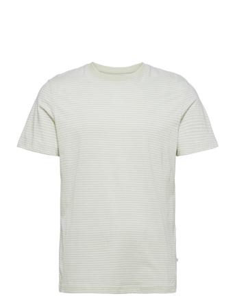 Slhnorman Stripe Ss O-Neck Tee T-shirt Grå Selected Homme