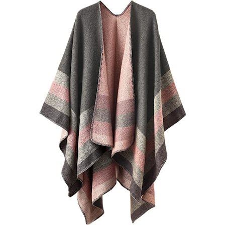 Sjal Wraps til Kvinder, Elegant Strikket Cape Åben Front Poncho Tørklæde Tæppe Cardigan Frakke til Forår, Efterår og Vinter