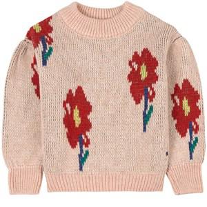 Kids - Bobo Choses Floral Knit Jumper Light Pink 4-5 Years - Jumpers and knitwear - 4-5 years - Beige