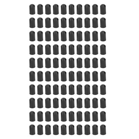 100 st 9,5 mm Svarta Vattentäta Elstängselstolpe Ändlock Pluggar Insatser Plast Rund Högspänningspuls Elektronisk Stängselsystem