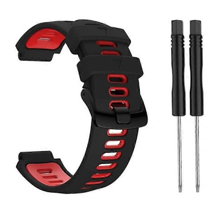 Silikone udskiftningsarmbånd med stålspænde til Garmin - Forerunner 735xt/220/230/235 2