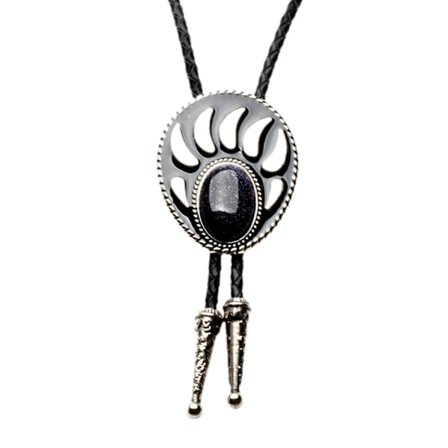 Bolo slips med björnfångst och ädelsten i keltisk parterre-stil