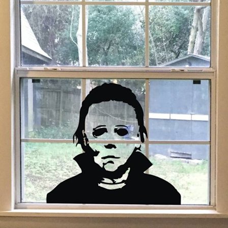 Halloween Holiday Decals Michael Myers Horror Stue Dekoration Sjov Dør Vindue Spejl Vinyl Art Décor
