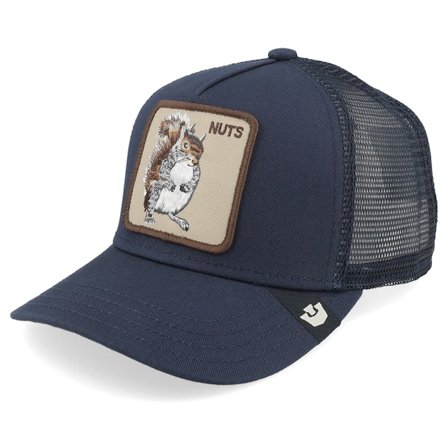 Goorin - Blå trucker Caps - Kids Nuts Little Squirrel Mini Navy A-Frame Trucker @ Hatstore