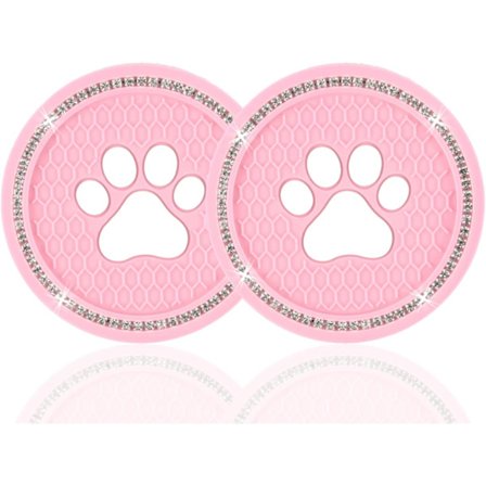 2 stk. Bilkopholder-underlag, Universal Auto Anti Slip Kopholder Indsats Underlag, Rhinestone Bil Interiør Tilbehør