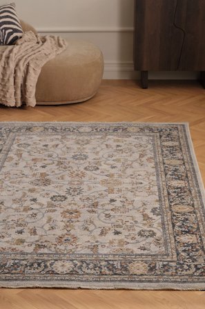 &Home - Matto Lantana Tabriz - Sininen - Sileät matot - 160X240 - - Homeroom