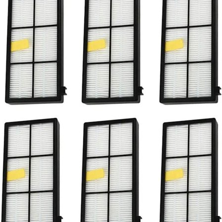 6-pack HEPA-filterersättningsdelar för iRobot Roomba dammsugare
