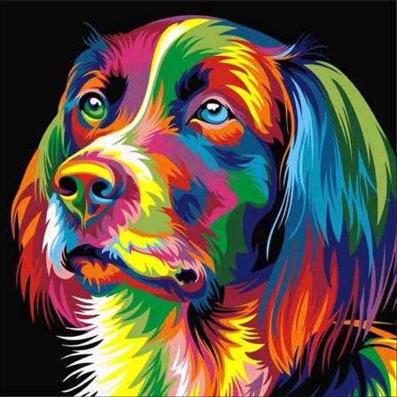 Diamond Painting Fyrkantiga Pärlor 50x50 Cm 5d Diy Djur Hund Multifärg