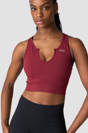 Ribbed Define Seamless Tank Top Burgundy