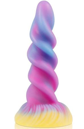 Unicorn Spiral Luminescent Dildo 21,5 cm Dragon dildo - Blushme.se