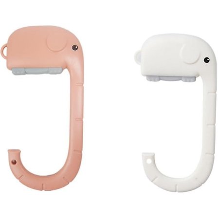 2 stycken Handväskkrokar kompatibla Bord Bärbara Väskkrokar kompatibla Bord Plast Elefant Skrivbord Sida Ryggsäck Krok Hängare Fäste