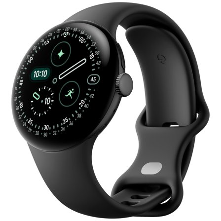 Google Pixel Watch 4 / 45mm / LTE - Black/Obsidian - Smartklocka med AI, exakt GPS och lång batteritid