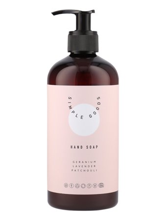 Simple Goods Hand Soap, Geranium, Lavender, Patchouli - Nude - 450 ml