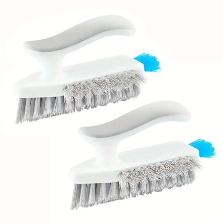2-pakker rengjøringsbørster for sprekker og gulv – Portabel design for bad, kjøkken og stue_OF
