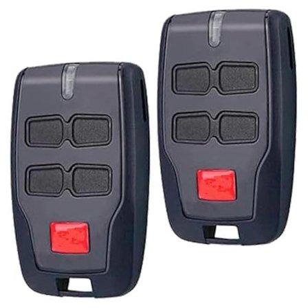 2 stk. Garagefjernbetjeninger til BFT Mitto B RCB, 433,92 MHz rullende kode, 4-kanals BFT fjernbetjening, til Roll