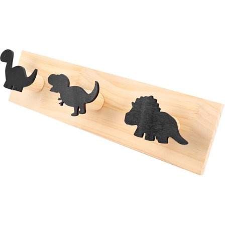 Barnekrok i tre for dør - Dørknaggen for gutter soverom barnehage lekerom dekorasjoner - Svart