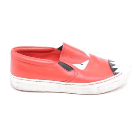 Fendi Vintage, Pre-owned Leather flats Rood, Dames, Maat:40 EU