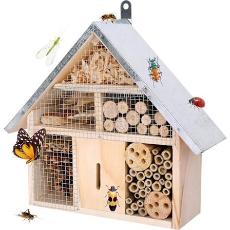 Træinsekt hus have insekthotel mariehøne, stenhveps, sommerfugl, mariehøne hængende bambus habitat