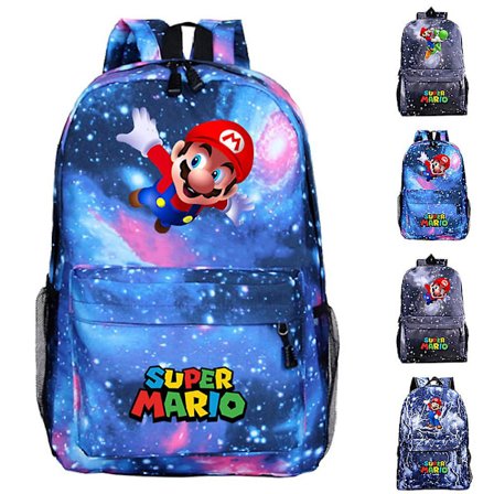 Super Mario Ryggsekk for Barn Lett Laptop Skoleveske Reise Casual[JUN]