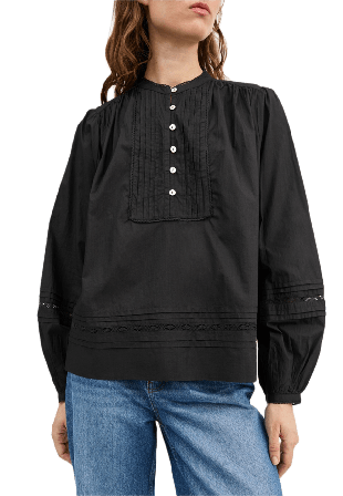 Skall Studio Leaf shirt Skjortor Dam Svart 36