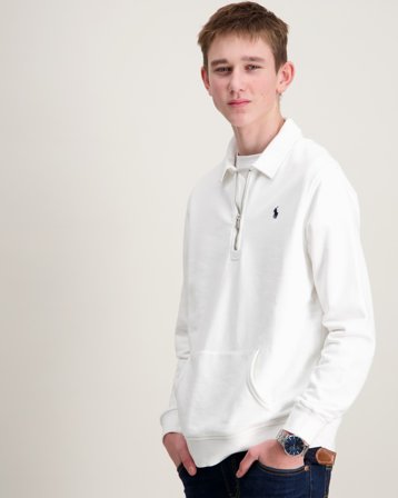 Polo Ralph Lauren French Terry Collared Sweatshirt Valkoinen Villapuserot Pojat - Kids Brand Store