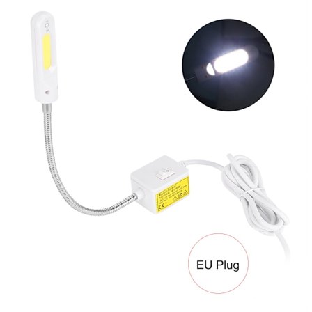Sylampe til symaskine med dæmpbar LED-pære, magnet, industriel, energibesparende, øjenbeskyttende (almindelig)