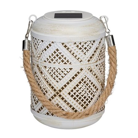 Solcellslykta Ø11cm med varmvitt ljus